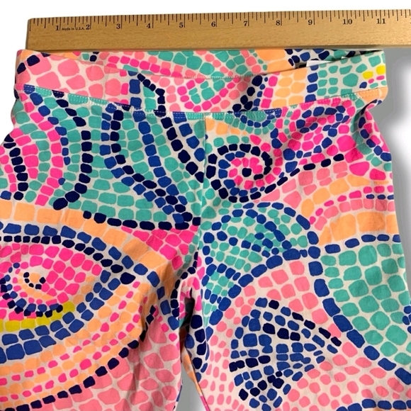 Lilly Pulitzer Maia Multi Tile Wave Knit Legging Size Largr 8-10 Girls Mosiac - Picture 6 of 9